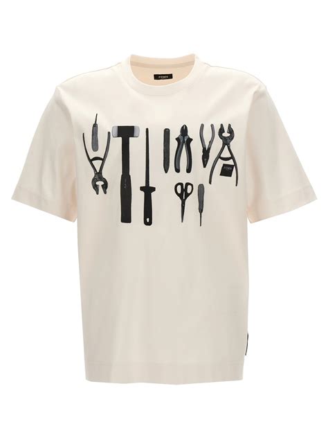 Fendi Attrezzi T Shirt Bianco